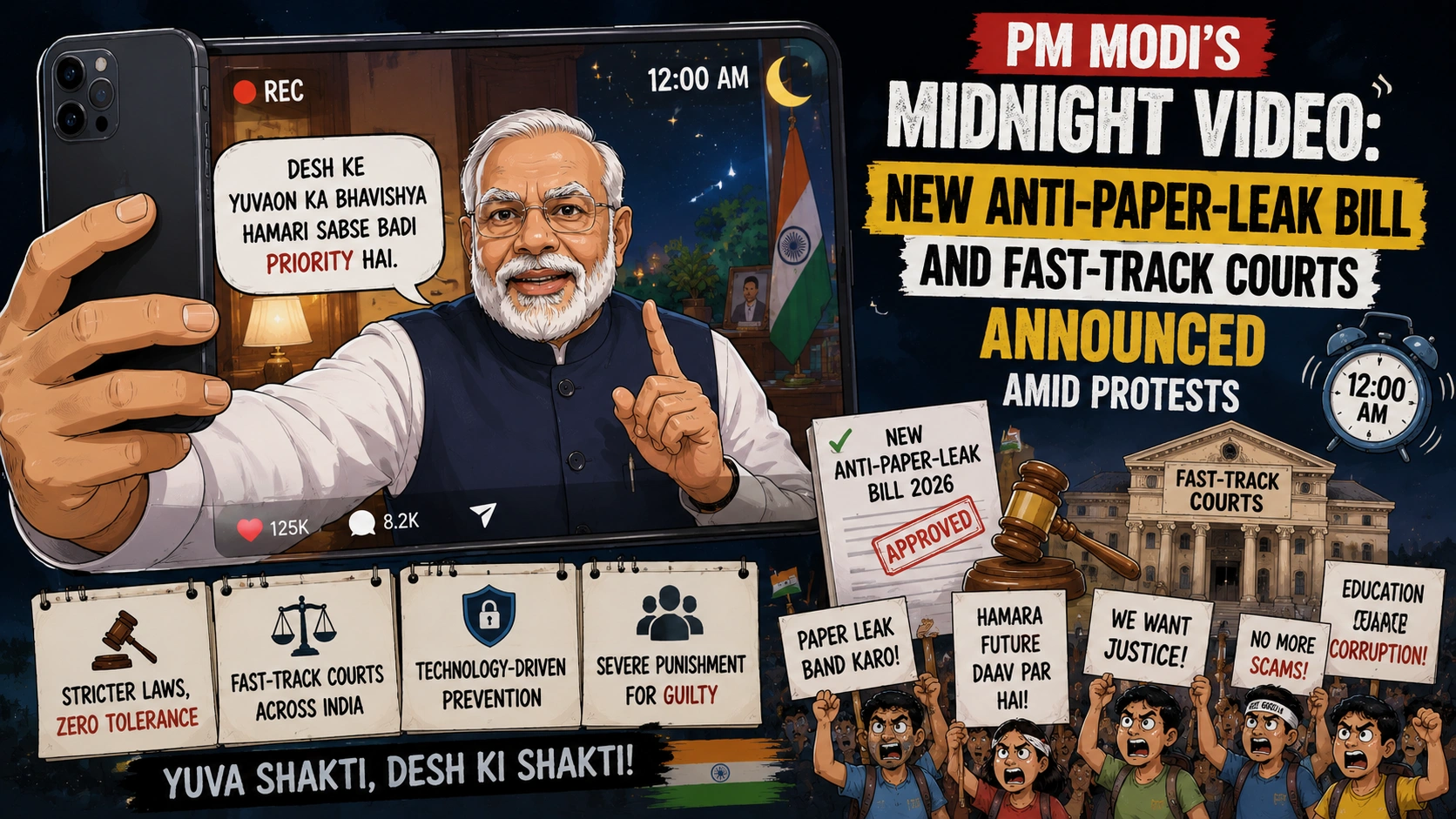 Prime Minister Narendra Modi addressing the nation in a video message